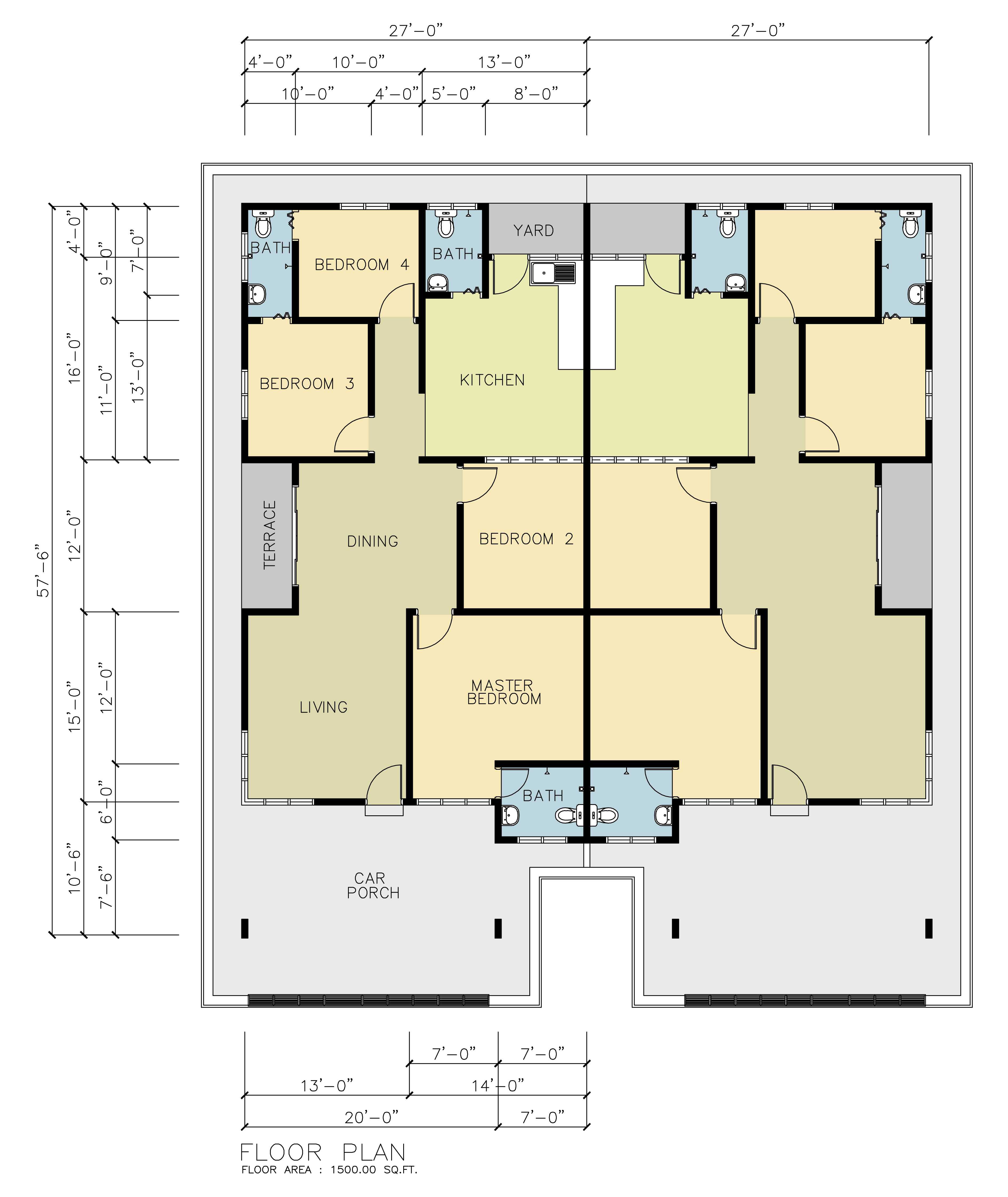 Pelan Rumah Semi D - MALAUKUIT